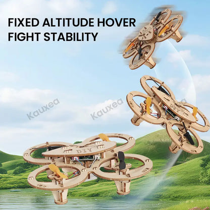 DIY Wooden Drone Kit | RC Quadcopter with Stunt Flip | Beginner-Friendly